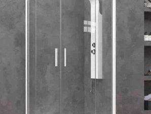 Καμπίνα Ντουζιέρας Ημικυκλική Με Ανοιγόμενη Πόρτα Efe EFEB20080 White-Clear Karag