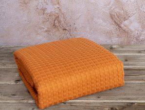 Κουβέρτα Πικέ Μονή 160X240 Nima Habit Deep Orange (160×240)