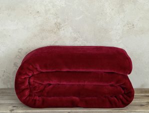 Κουβέρτα Βελουτέ Μονή 160X220 Nima Coperta Red (160×220)