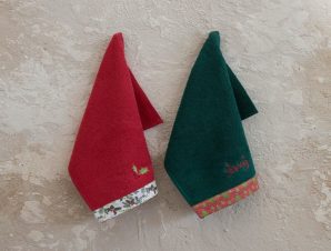 Πετσέτες Χριστουγεννιάτικες Be Merry (Σετ 2τμχ) Red-Green Nima