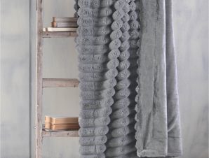 Κουβέρτα Γούνινη Υπέρδιπλη (220×240) Rythmos Trinity Grey